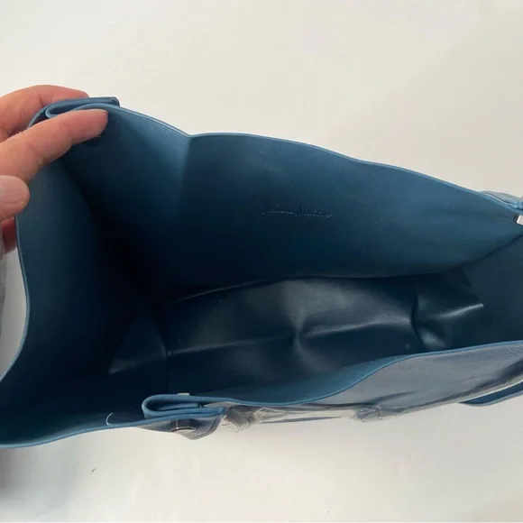 Neiman Marcus Blue Leather Tote bag - Picture 6 of 8